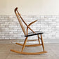 アイラーセン Eilersen ビンテージ ロッキングチェア Rocking Chair イルム・ヴィッケルソー IllumWikkelso ビーチ材 オイルフィニッシュ ブラック座面 デンマーク ●