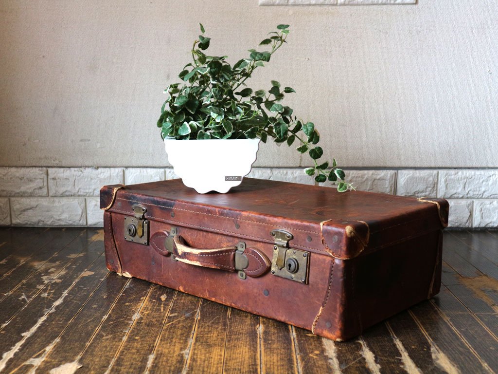 ビンテージ トランクケース Vintage TrunkCase レザー 本革 ディスプレイ 店舗什器 撮影用 ◎