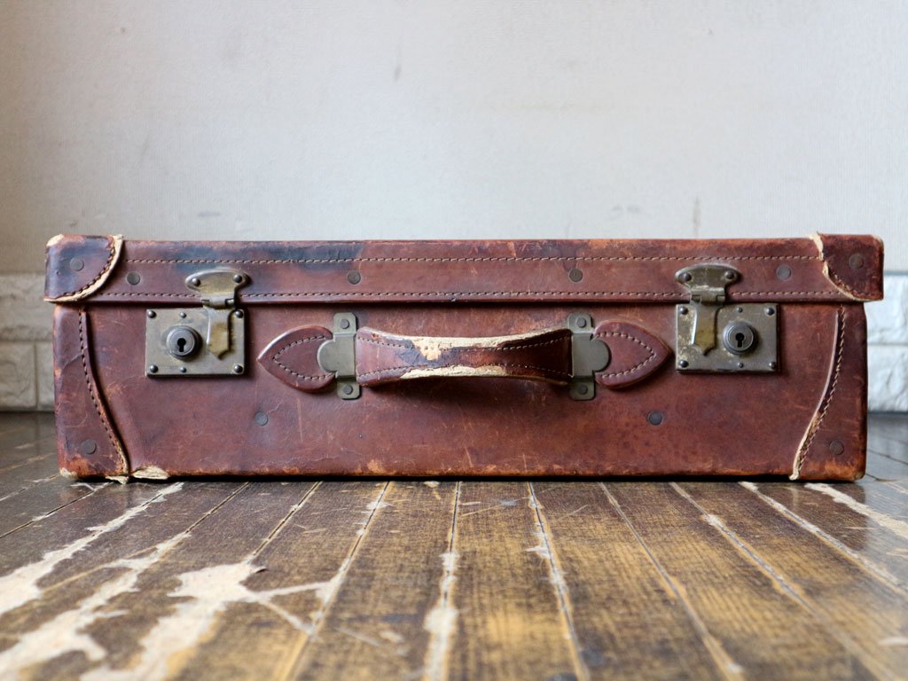 ビンテージ トランクケース Vintage TrunkCase レザー 本革 ディスプレイ 店舗什器 撮影用 ◎