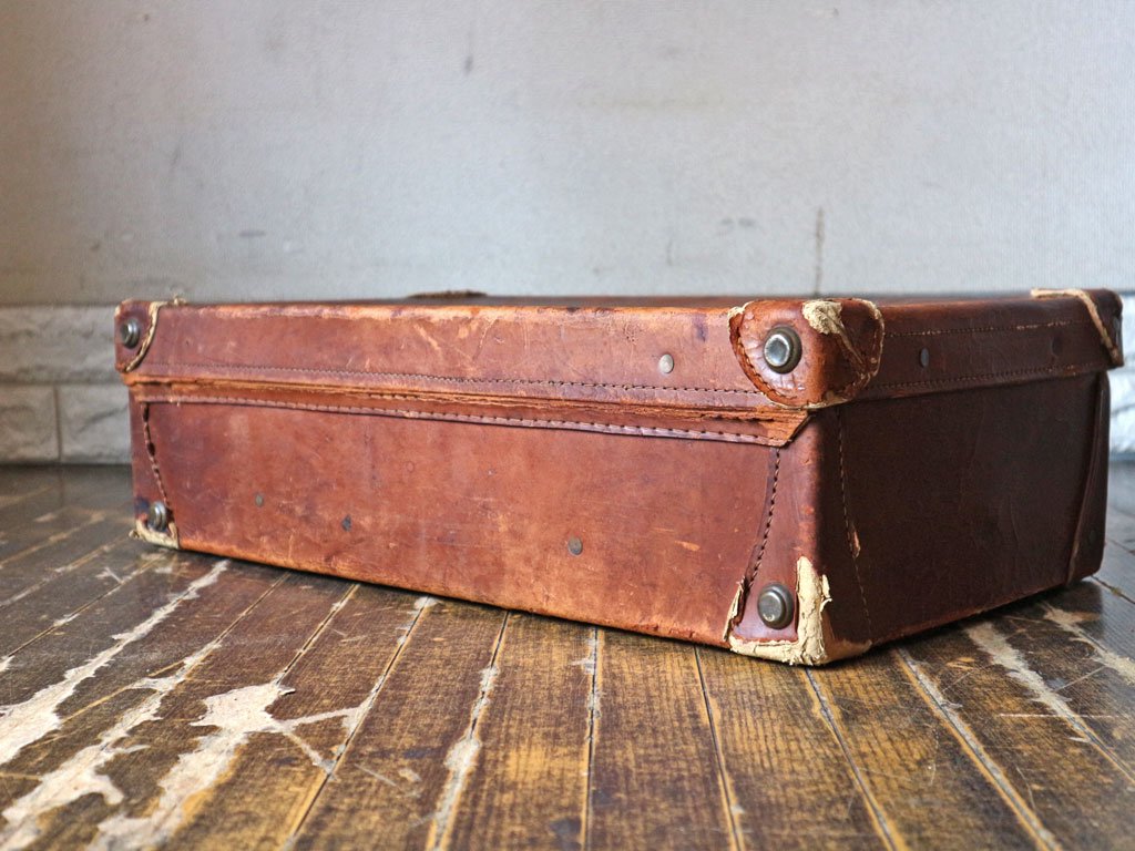 ビンテージ トランクケース Vintage TrunkCase レザー 本革 ディスプレイ 店舗什器 撮影用 ◎
