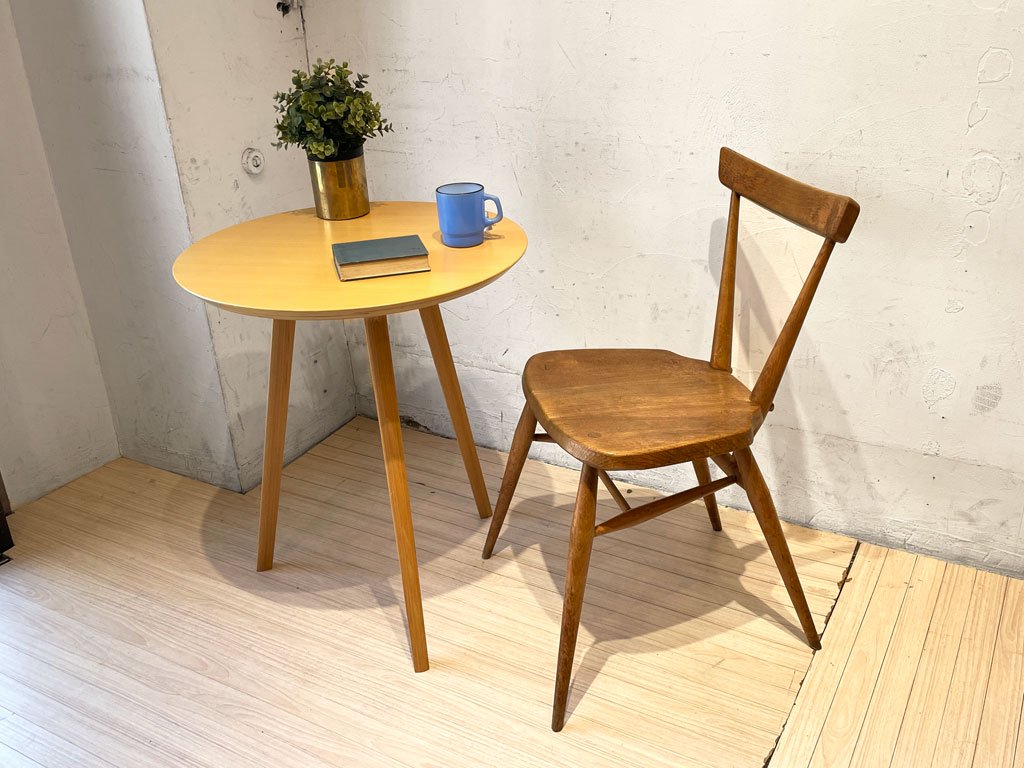 アーコール Ercol シングルバック 440 スタッキング チェア エルム材 英国家具 UKビンテージ ★