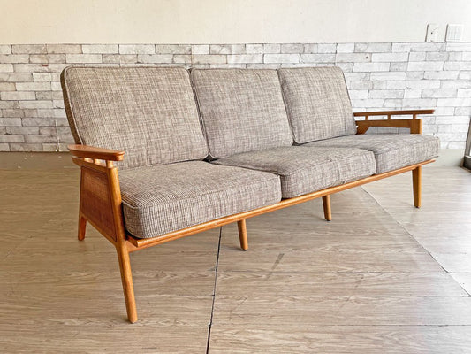 アクメファニチャー ACME Furniture ウィッカー WICKER SOFA 3P ハックベリー ラタン ファブリック 西海岸スタイル 定価￥190,300- ●