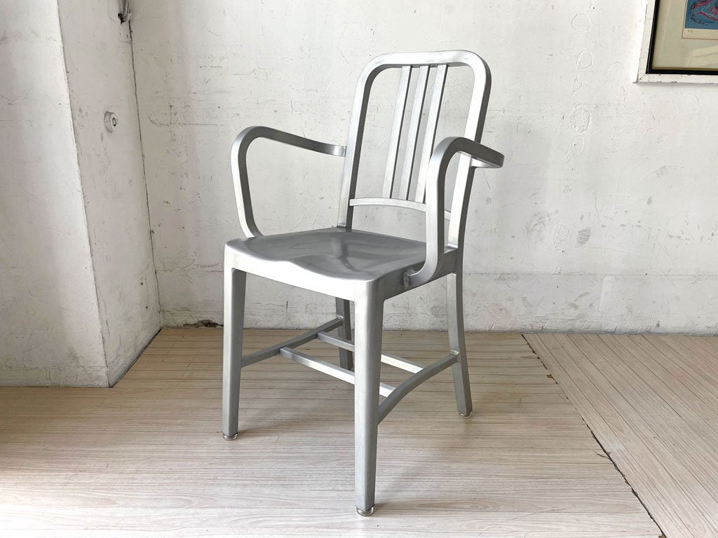 エメコ EMECO ネイビー アームチェア NAVY ARMCHAIR No.1006 アルミニウムチェア ALUMINUM BRUSHED  ★