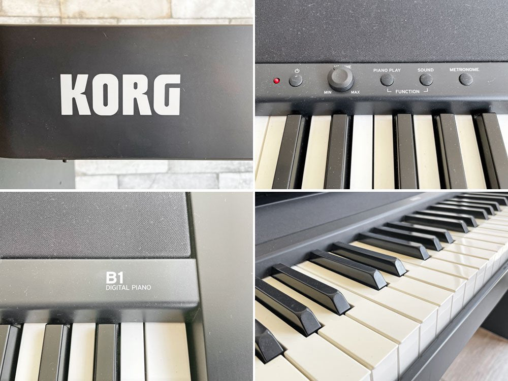 コルグ KORG 電子ピアノ DEGITAL PIANO ブラック B1-BK エントリーモデル スタンド付 2018年製 ●