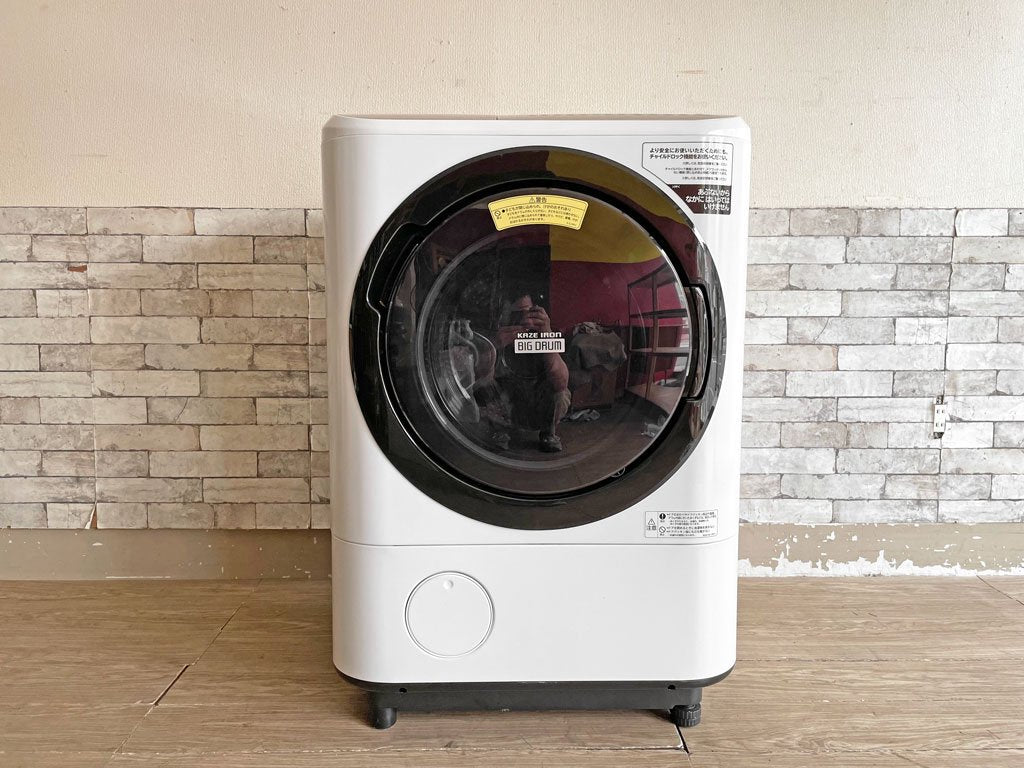 日立 HITACHI ヒートリサイクル 風アイロン ビッグドラム 12kg 洗濯乾燥機 洗濯機 BD-NV120ER 2020年製 ●