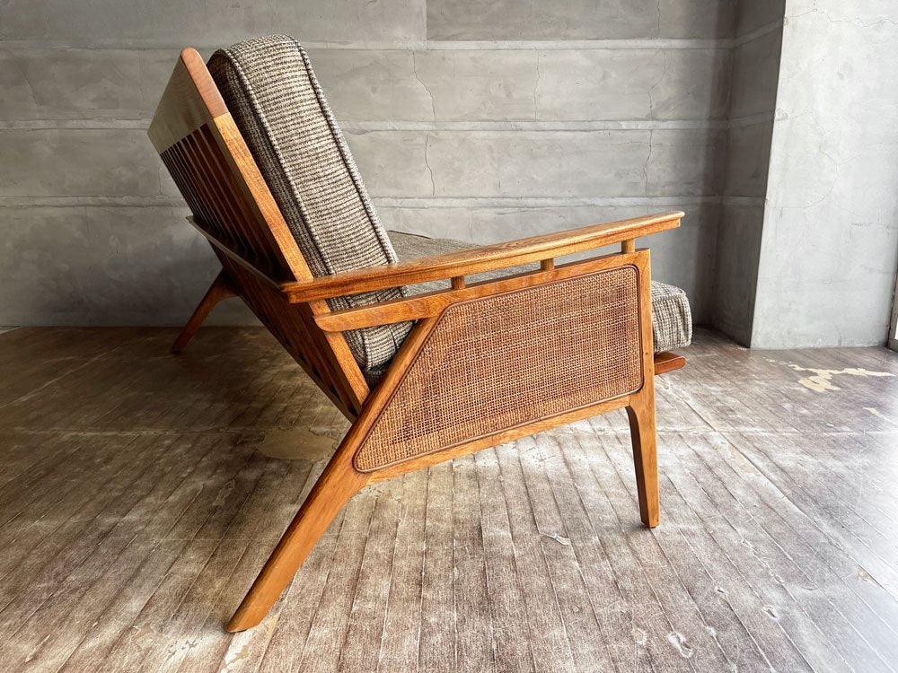 アクメファニチャー ACME Furniture ウィッカー WICKER SOFA 3P ハックベリー ラタン ファブリック 西海岸スタイル 定価￥190,300- ♪