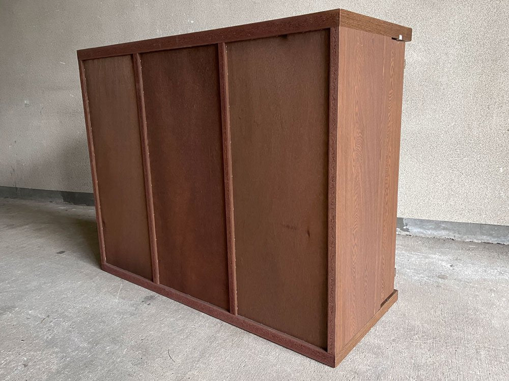 レトロデザイン スライド書棚 本棚 木製収納 A 〓