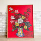 中川雅史 薔薇 油彩 サイン入り アート 芸術 現状品 ●