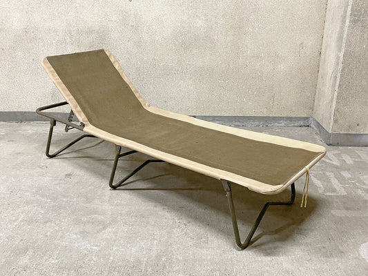 ビンテージ 野営コット 医療用コット フォールディングベッド Field cot Bed 折畳ベッド ナイロン×キャンバス 軍物 インダストリアル ミリタリー 〓