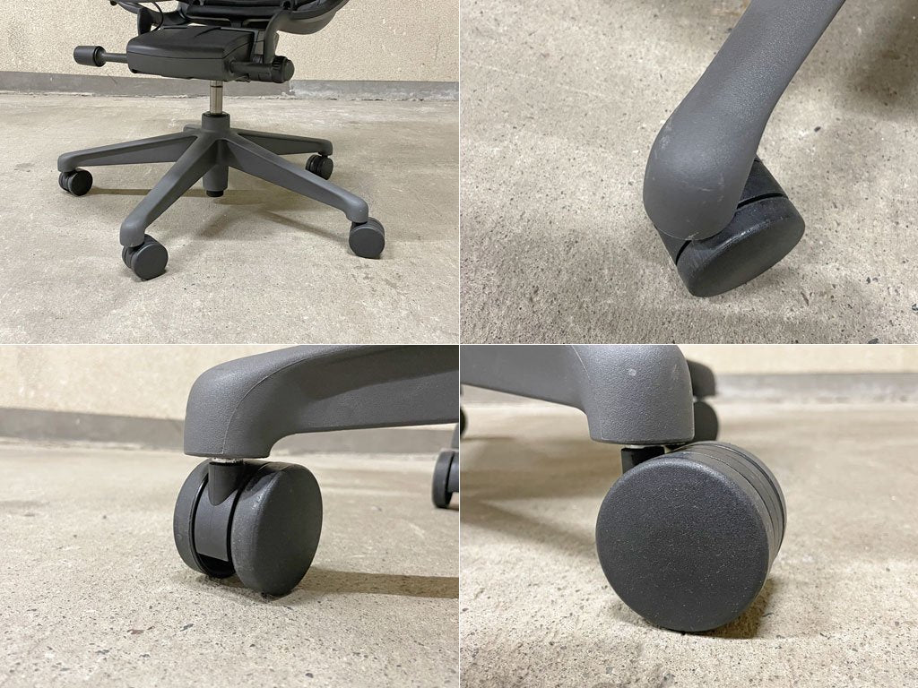 ハーマンミラー Herman Miller アーロンチェア Aeron リマスタード ライト Bサイズ グラファイト ポスチャーフィット 廃盤 美品 〓