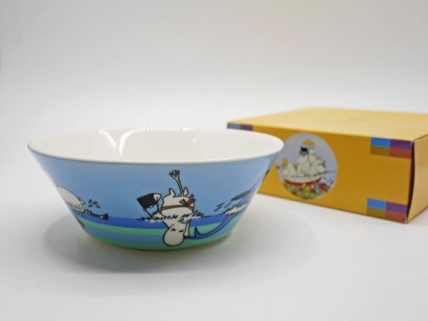 アラビア ARABIA ムーミン Moomin ボウル ドルフィンダイブ Dolphin Dive Φ15cm 2007年 夏季限定 箱付き 未使用品 ●