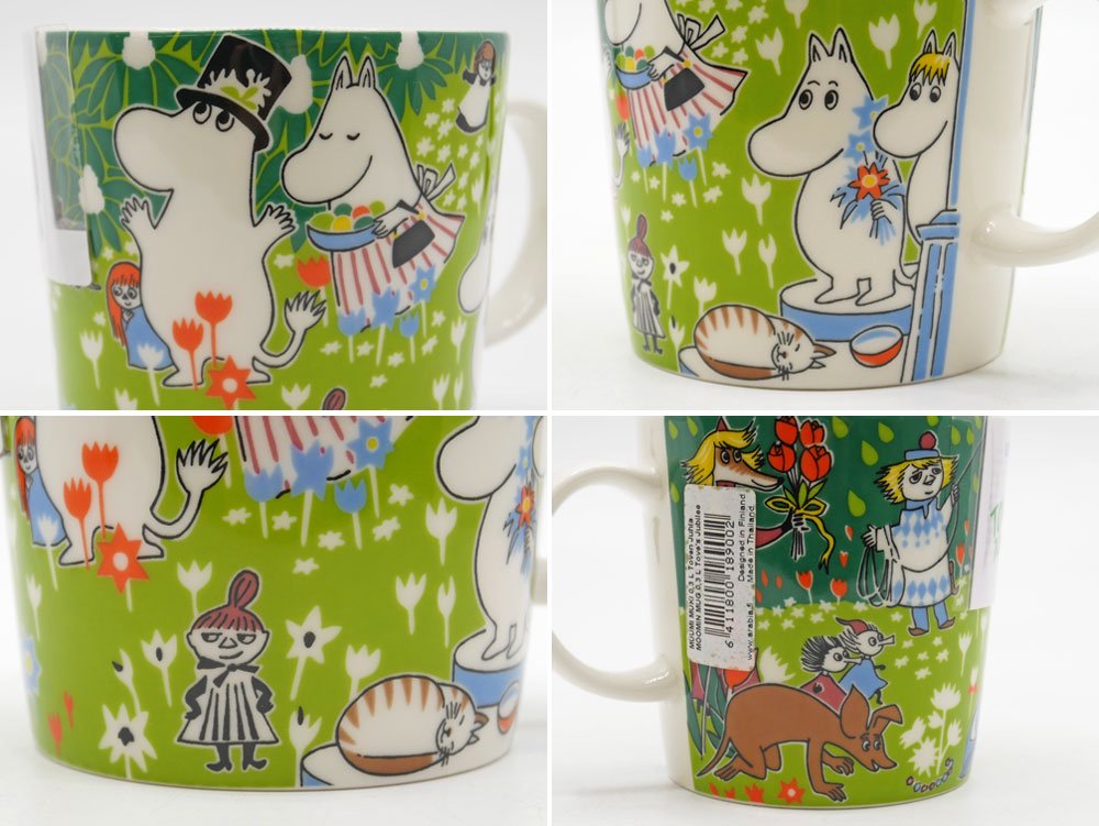 アラビア ARABIA ムーミン Moomin マグカップ TOVE100 トーベ・ヤンソン Tove Janson 2014年 生誕100周年記念 メガネ有り 箱付き 未使用品 ●