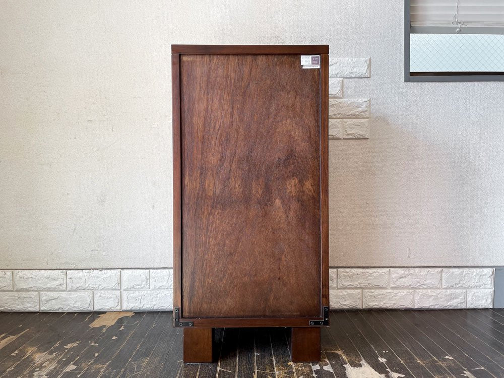エーフラット a.flat ルーバー Louver cabinet v02 425L ローキャビネット 右開き扉 脚付 Ｈ86cm アジアンリゾートスタイル 定価￥78,551- ◎