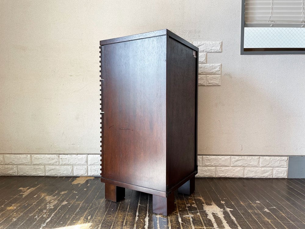 エーフラット a.flat ルーバー Louver cabinet v02 425L ローキャビネット 右開き扉 脚付 Ｈ86cm アジアンリゾートスタイル 定価￥78,551- ◎