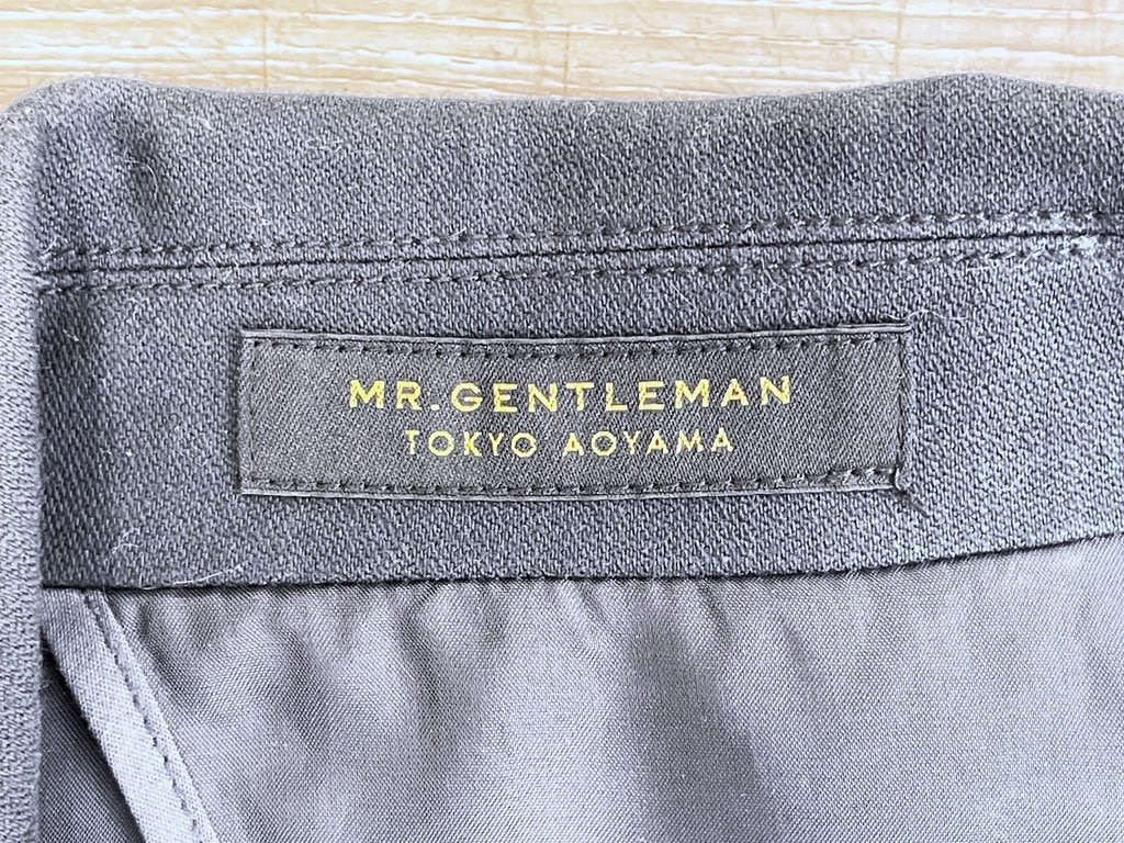 ミスタージェントルマン MISTERGENTLEMAN ショートトレンチコート ネイビー ボーダー Sサイズ ●