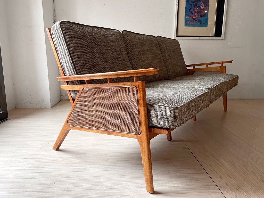 アクメファニチャー ACME Furniture ウィッカー WICKER SOFA 3P 3人掛け ソファ ハックベリー ラタン ファブリック 西海岸スタイル ★