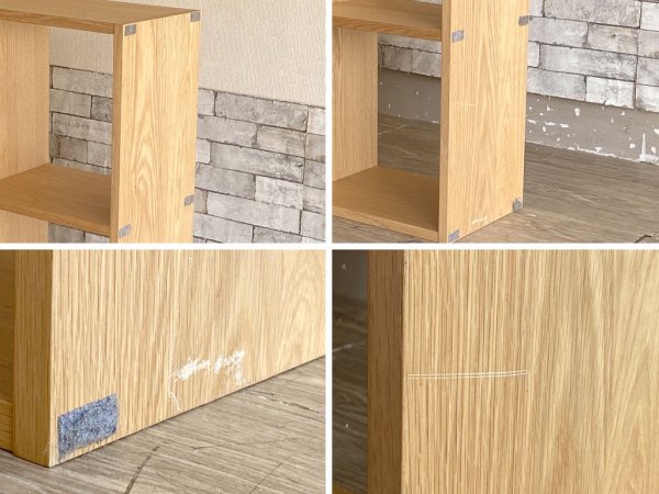 無印良品 MUJI スタッキングシェルフ 3段×3列 オーク材 オープンシェルフ 本棚 飾り棚 シンプルデザイン ●