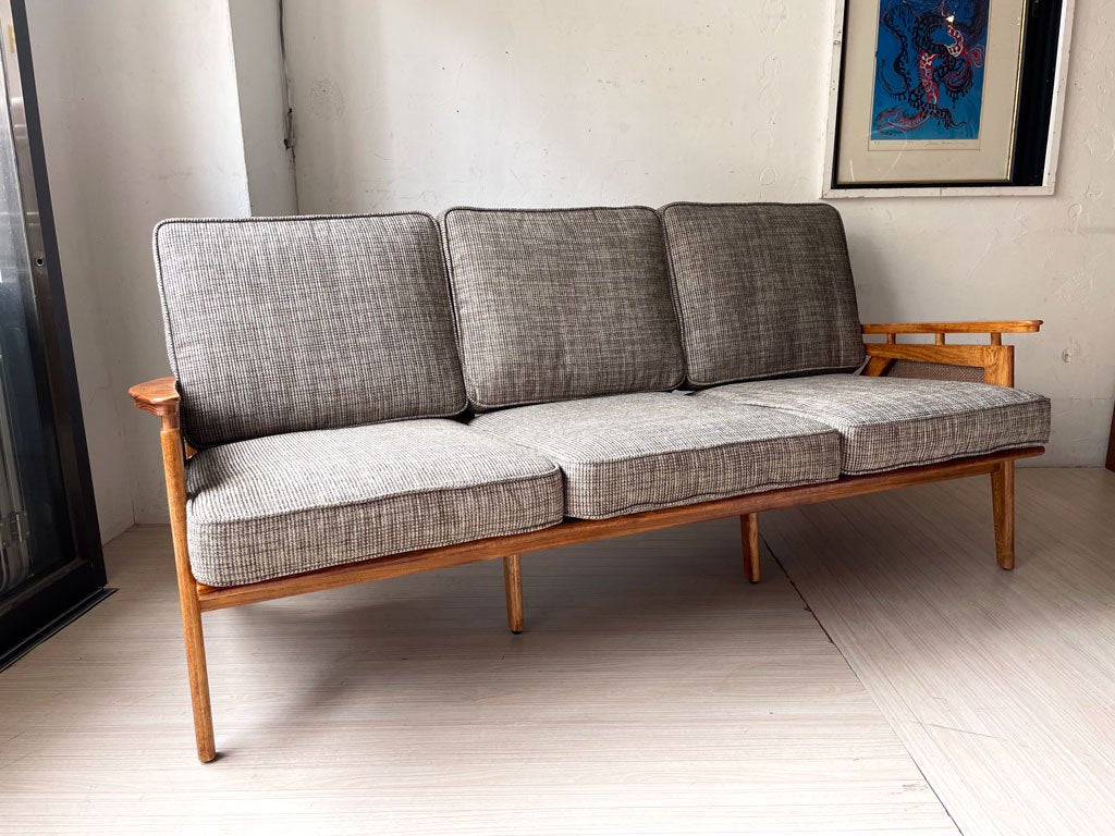 アクメファニチャー ACME Furniture ウィッカー WICKER SOFA 3P 3人掛け ソファ ハックベリー ラタン ファブリック 西海岸スタイル ★