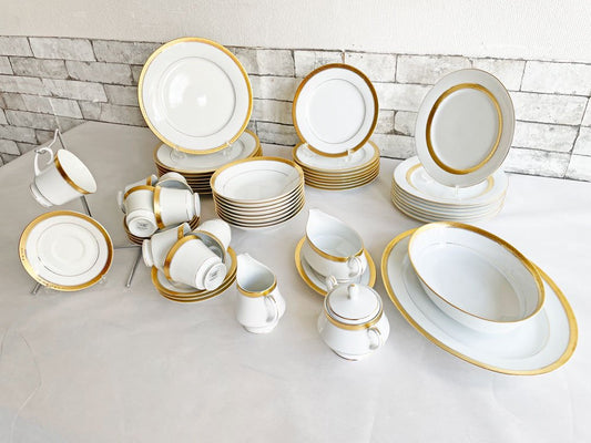 ノリタケ Noritake シグニチャーゴールド Signature Gold ディナーセット 55pcs (45点) 箱付き 白磁 金彩 洋食器 未使用品 ●