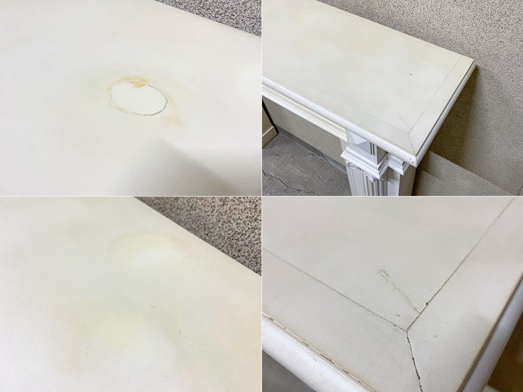 ヨーロピアンクラシカル マントルピース 暖炉枠 フレンチカントリー シャビーシック アンティーク調 ホワイト 〓