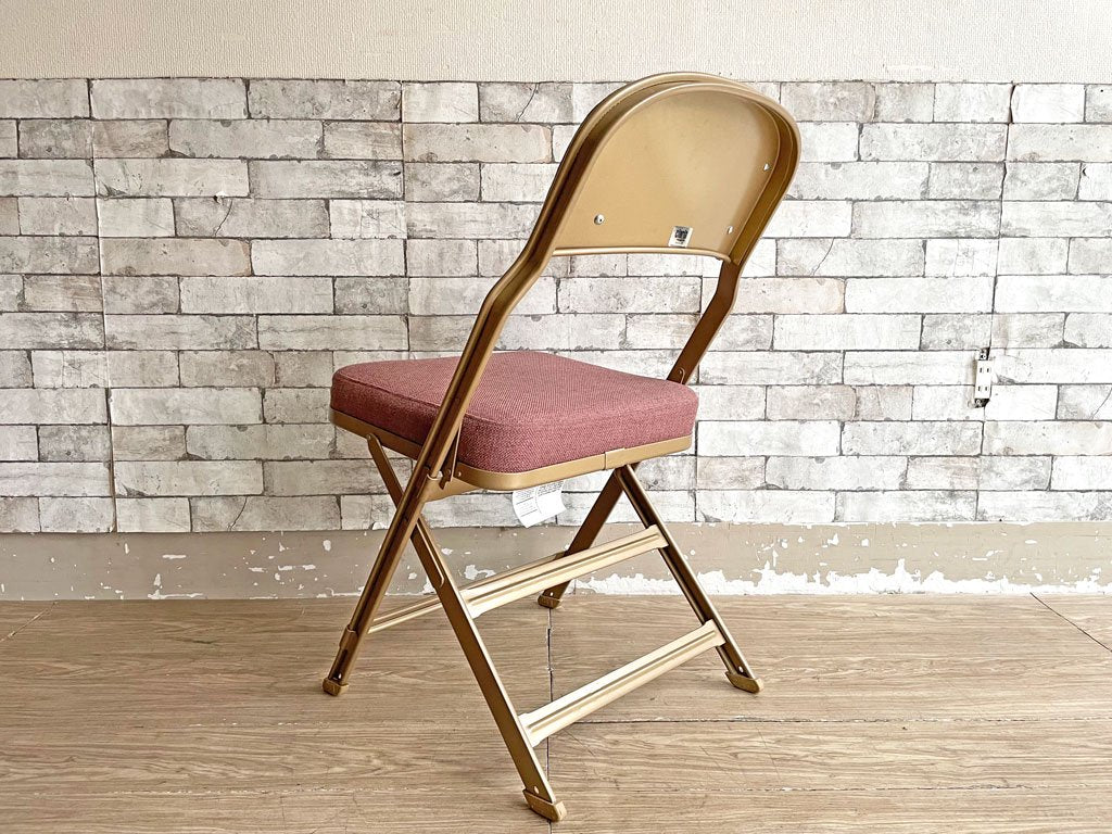 クラリン CLARIN フォールディングチェア FOLDING CHAIR フルクッション ピンク系 折りたたみ インダストリアル アメリカ製 US家具 P.F.S.取扱 ●