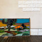 ステンドグラス 風景 家 グラスアート ウォールデコ 壁飾り 73×41cm クラシカルスタイル B ◎