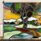 ステンドグラス 風景 家 グラスアート ウォールデコ 壁飾り 73×41cm クラシカルスタイル B ◎