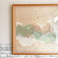 ハリス・ストロング Harris G. Strong スノーフィールド Snowfield ランドスケープ コラージュ 貼り絵 194/400 サイン入り 額装品 107cm USビンテージ ●