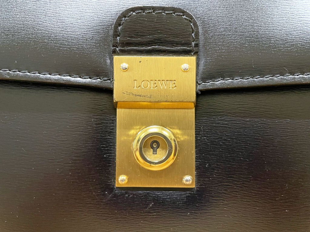 ロエベ LOEWE メンズ ブリーフケース ビジネスバッグ トート A4収納可 通勤 本革 カーフレザー ブラック 〓