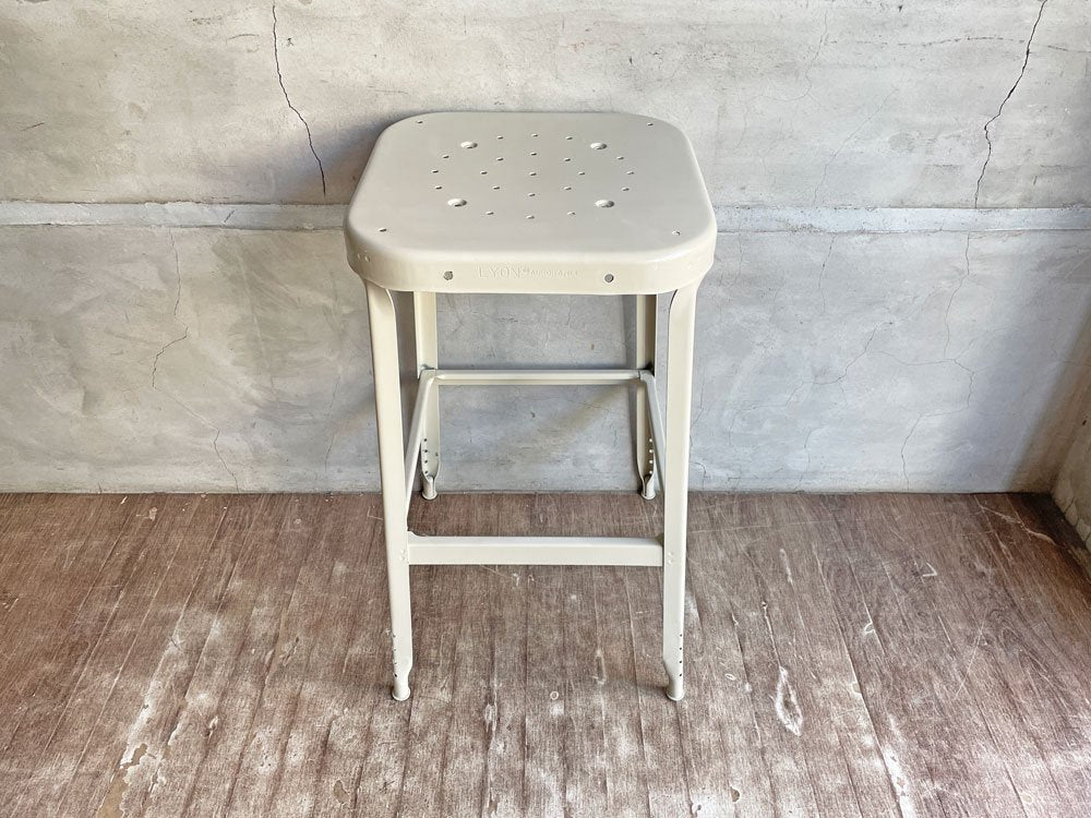 リオン LYON ファクトリースツール FACTORY STOOL グレー Lサイズ P.F.S取扱 インダストリアル ガレージ ♪