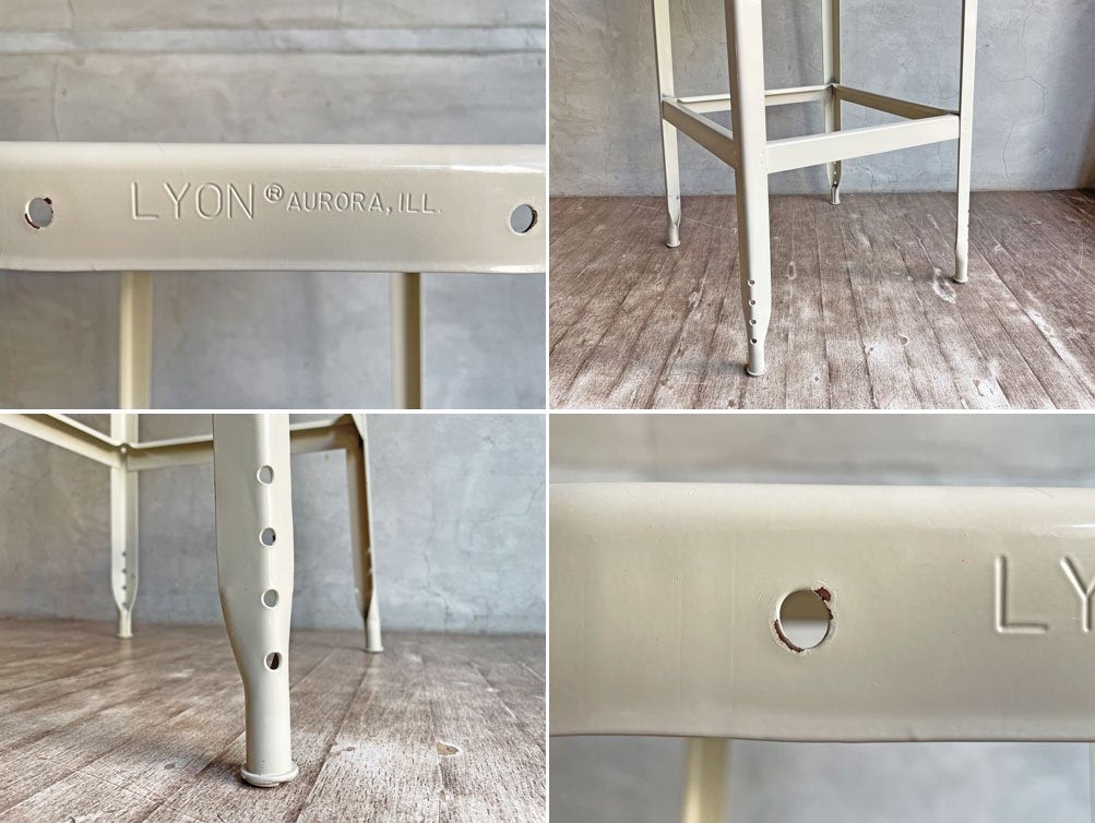 リオン LYON ファクトリースツール FACTORY STOOL グレー Lサイズ P.F.S取扱 インダストリアル ガレージ ♪