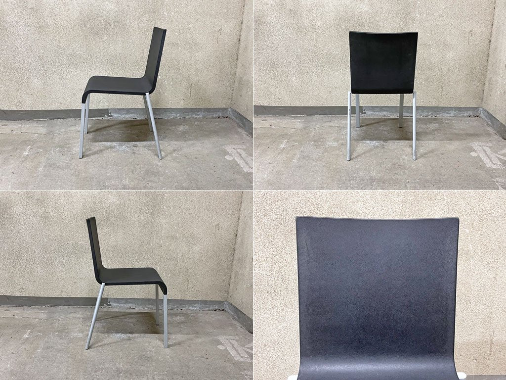 ヴィトラ vitra. ゼロスリー .03 ダイニングチェア スタッキングチェア C ベーシックダーク Maarten Van Severen 定価70,400円程 〓