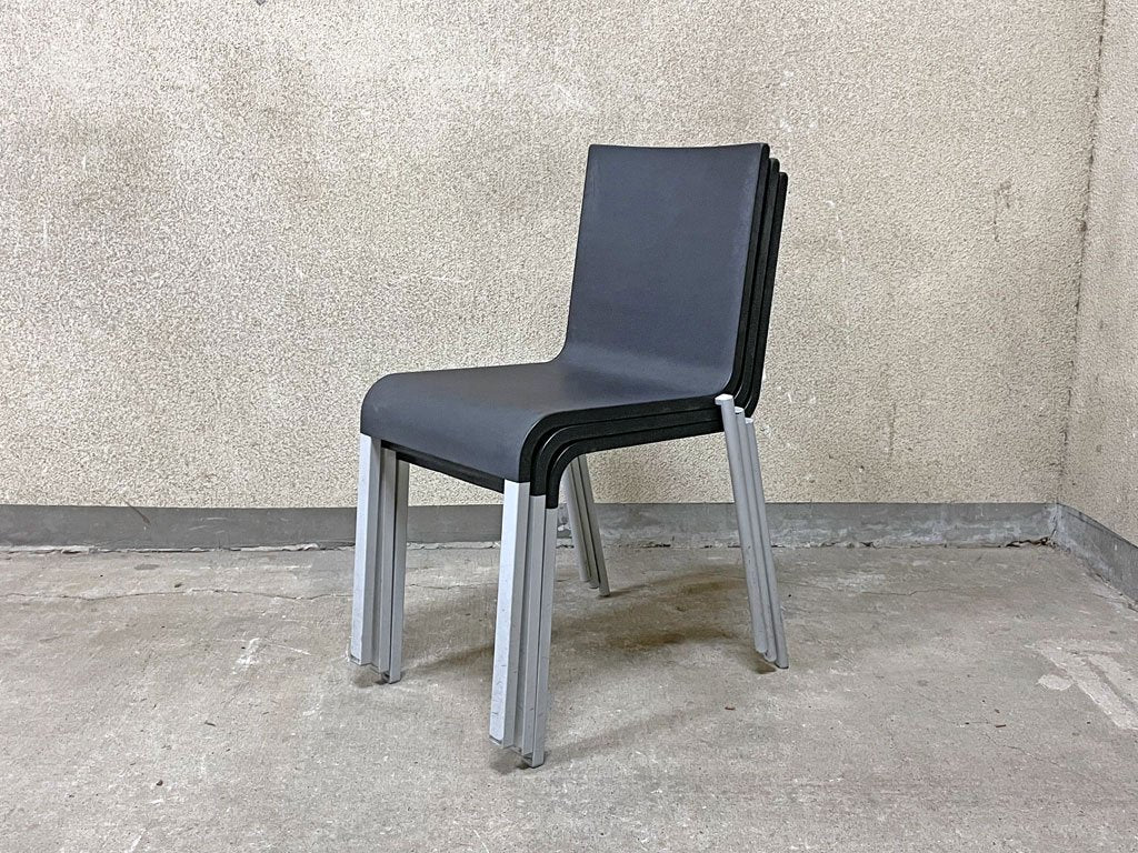 ヴィトラ vitra. ゼロスリー .03 ダイニングチェア スタッキングチェア C ベーシックダーク Maarten Van Severen 定価70,400円程 〓