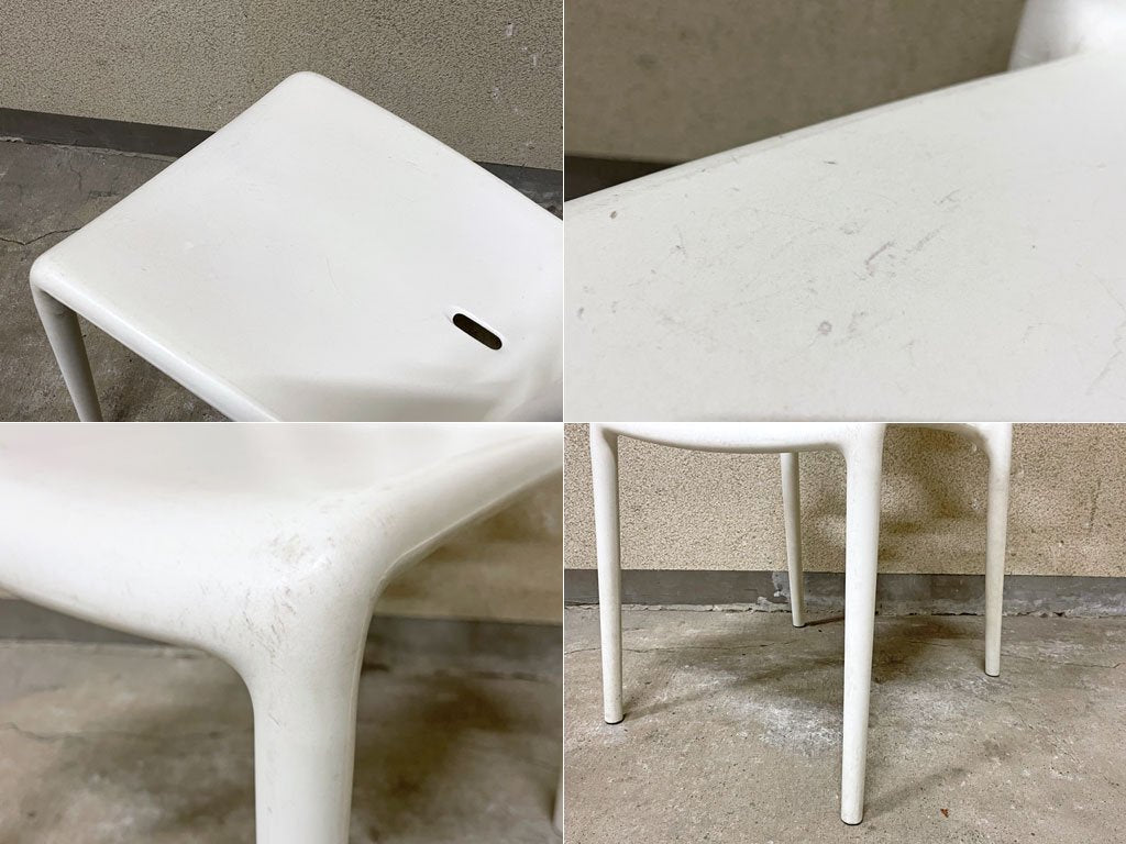 カリガリス Calligaris ネオンチェア NEON Chair スタッキングチェア 2脚セット ホワイト カフェスタイル 軽量 イタリア モダンデザイン 〓