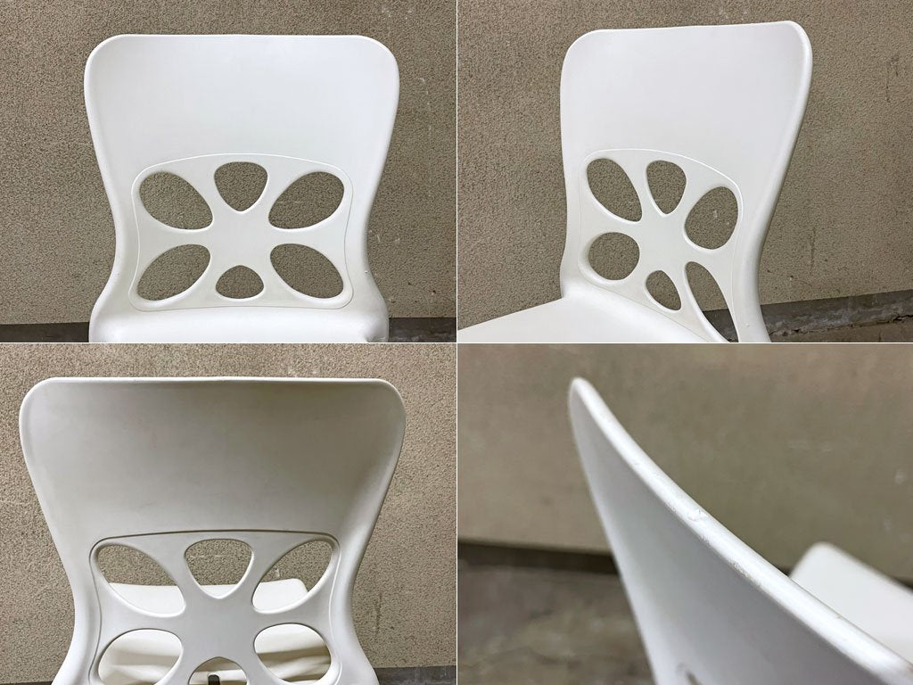 カリガリス Calligaris ネオンチェア NEON Chair スタッキングチェア 2脚セット ホワイト カフェスタイル 軽量 イタリア モダンデザイン 〓