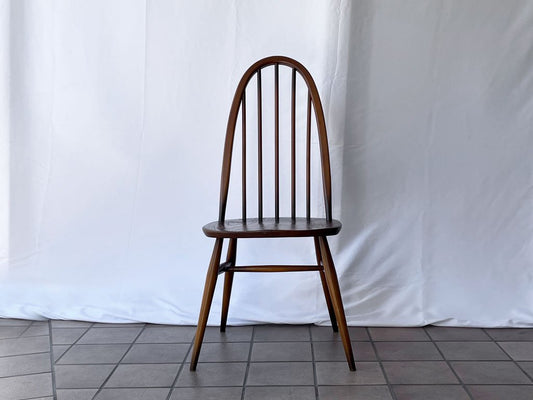 アーコール Ercol クエーカー チェア ダイニングチェア UKビンテージ エルム×ビーチ材 ブラウン 英国家具 B ◇