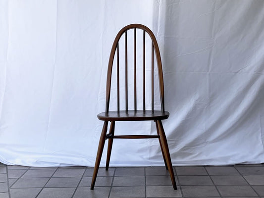 アーコール Ercol クエーカー チェア ダイニングチェア UKビンテージ エルム×ビーチ材 ブラウン 英国家具 A ◇