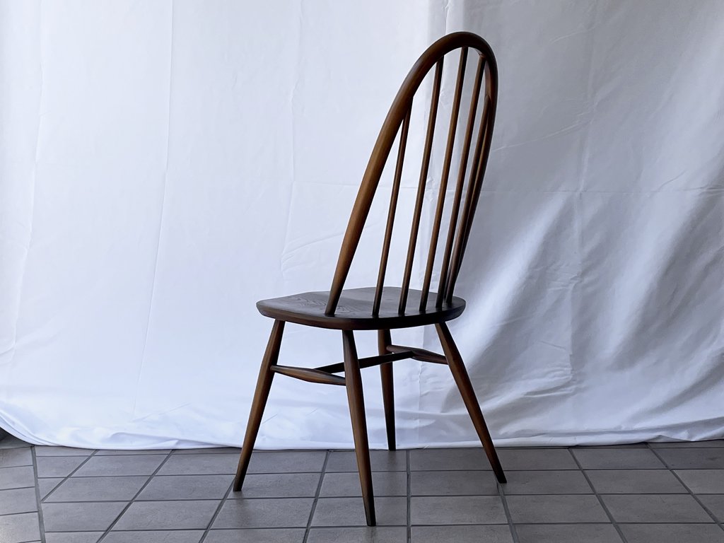 アーコール Ercol クエーカー チェア ダイニングチェア UKビンテージ エルム×ビーチ材 ブラウン 英国家具 A ◇