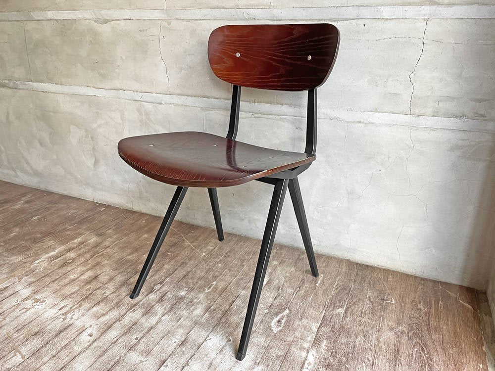 リザルトチェア Result Chair フリソ・クラマー Friso Kramer ダークブラウン インダストリアル リプロダクト A ♪