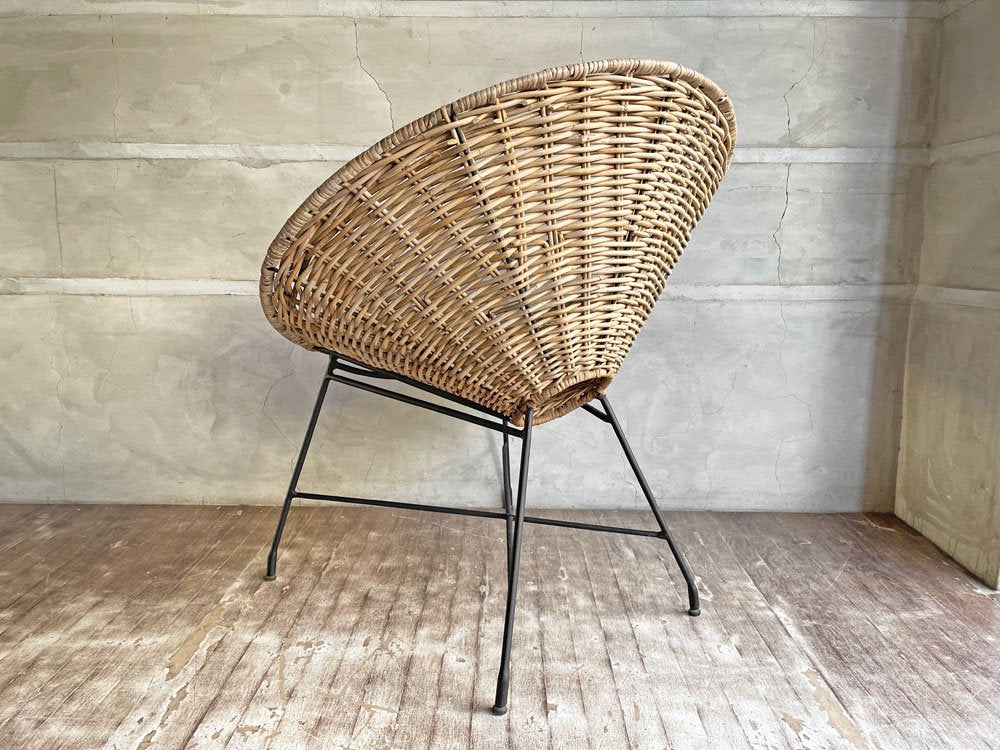 ジャーナルスタンダード ファニチャー journal standard furniture モントークチェア Montauk chair 1Pソファ ラタン アイアンレッグ 定価￥53,900- ♪