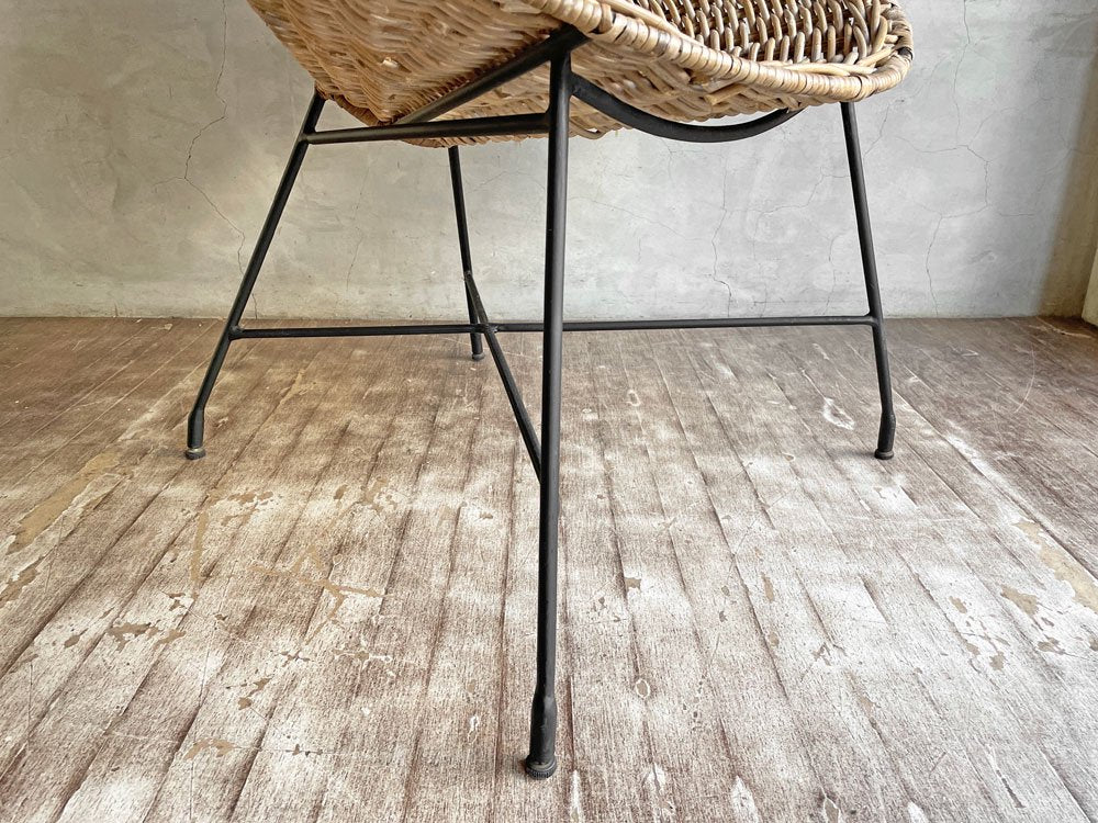 ジャーナルスタンダード ファニチャー journal standard furniture モントークチェア Montauk chair 1Pソファ ラタン アイアンレッグ 定価￥53,900- ♪