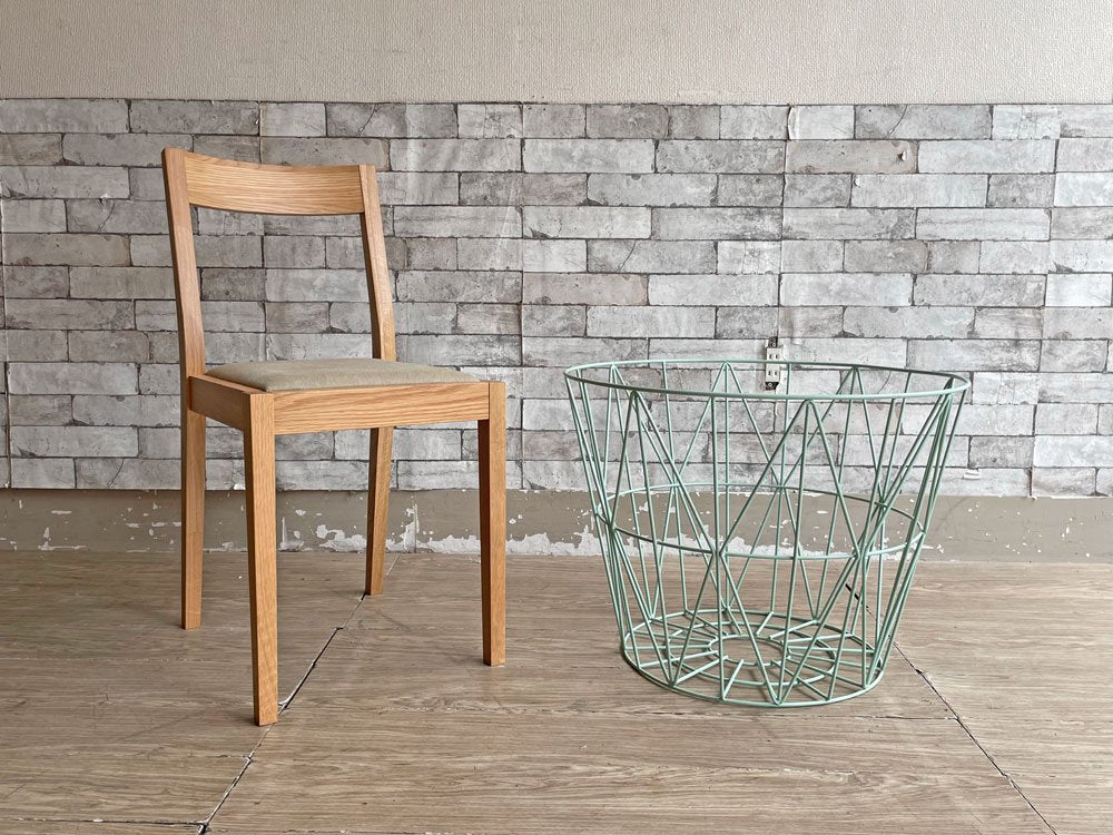ファームリビング ferm LIVING ワイヤーバスケット カゴ ランドリーバスケット ラウンド Φ60cm Lサイズ ミントカラー デンマーク 北欧デザイン ●