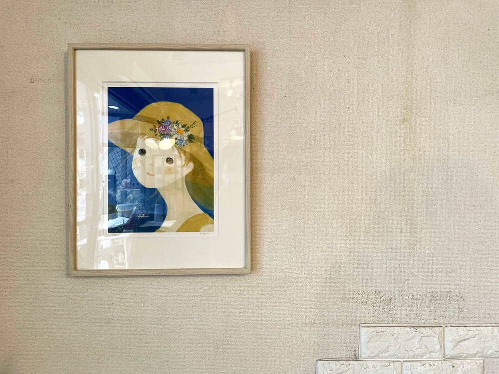 前田麻里 Mari Maeda 潮騒の詩 リトグラフ 版画 ジクレ 41×52cm サイン入り 7/250 額装品 ◎
