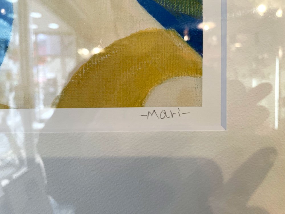 前田麻里 Mari Maeda 潮騒の詩 リトグラフ 版画 ジクレ 41×52cm サイン入り 7/250 額装品 ◎