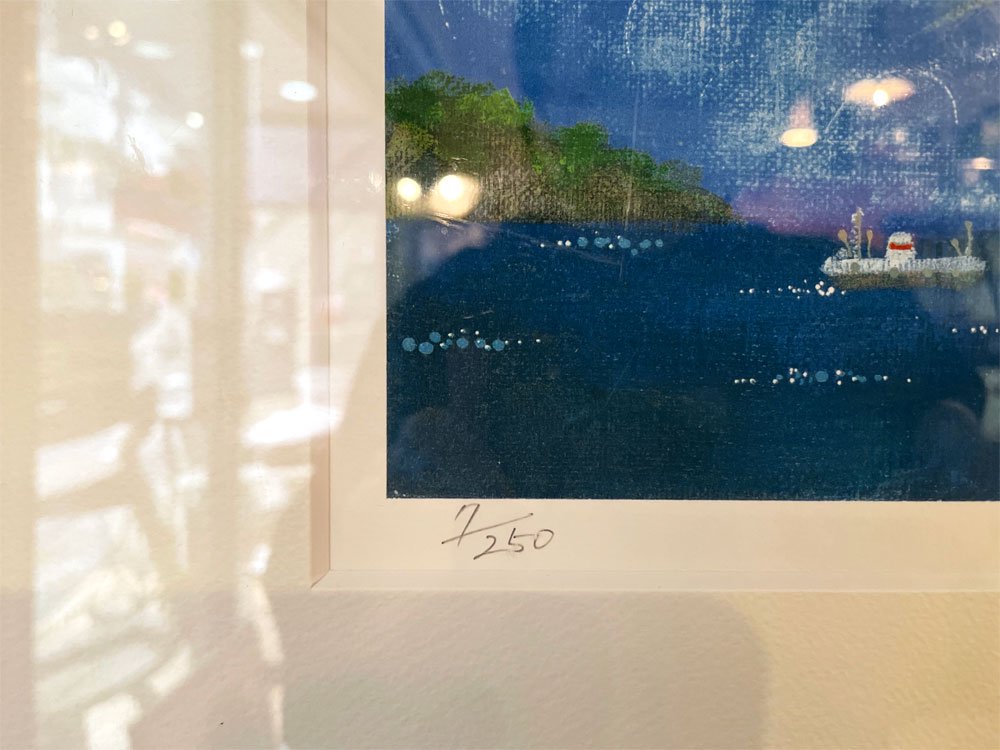 前田麻里 Mari Maeda 潮騒の詩 リトグラフ 版画 ジクレ 41×52cm サイン入り 7/250 額装品 ◎
