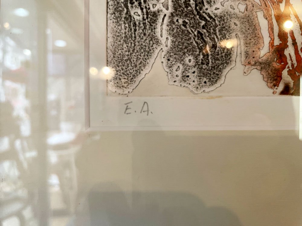 田淵安一 Yasukazu Tabuchi リトグラフ 版画 EA版 44×56cm サイン入り 1986年 額装品 ◎