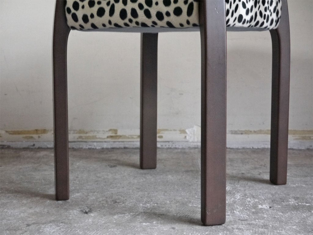 スタッキングスツール Stacking Stool オーク材 ファブリック レオパード B ■