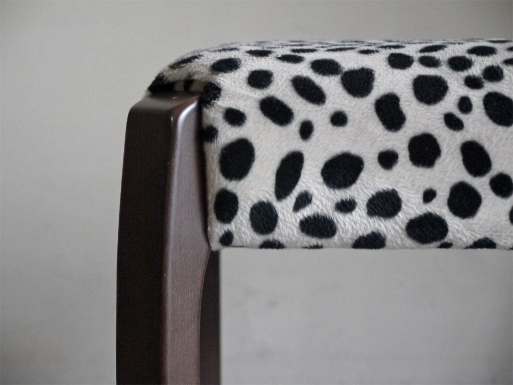 スタッキングスツール Stacking Stool オーク材 ファブリック レオパード A ■