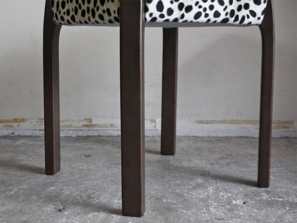 スタッキングスツール Stacking Stool オーク材 ファブリック レオパード A ■