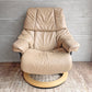 エコーネス EKORNES ストレスレスチェア Stressless レノ RENO リクライニングチェア＆オットマン Mサイズ サンドベージュ ノルウェー♪